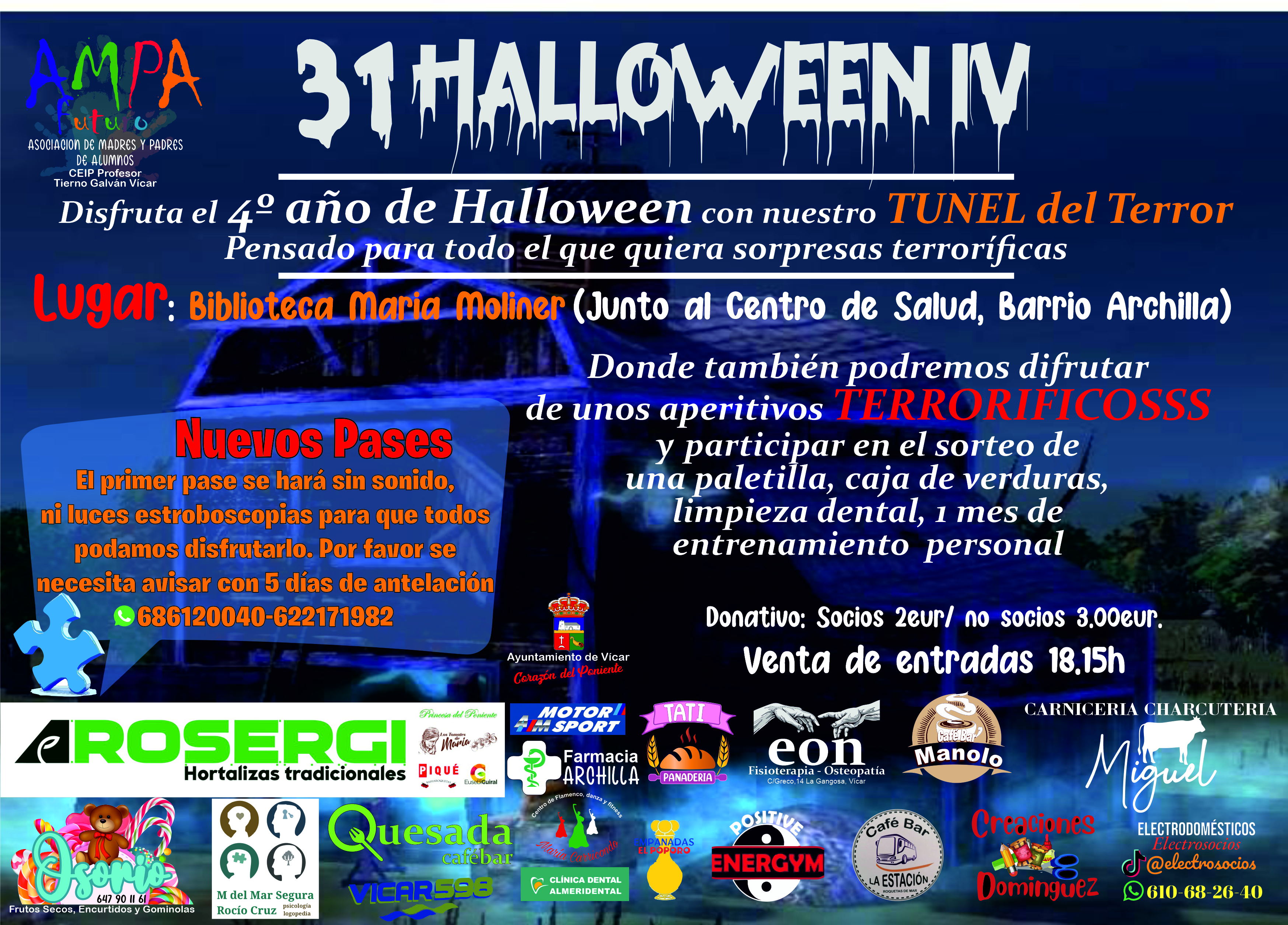 Regresa el Túnel del terror al Barrio Archilla-Cañada Sebastiana en su particular Noche de Halloween