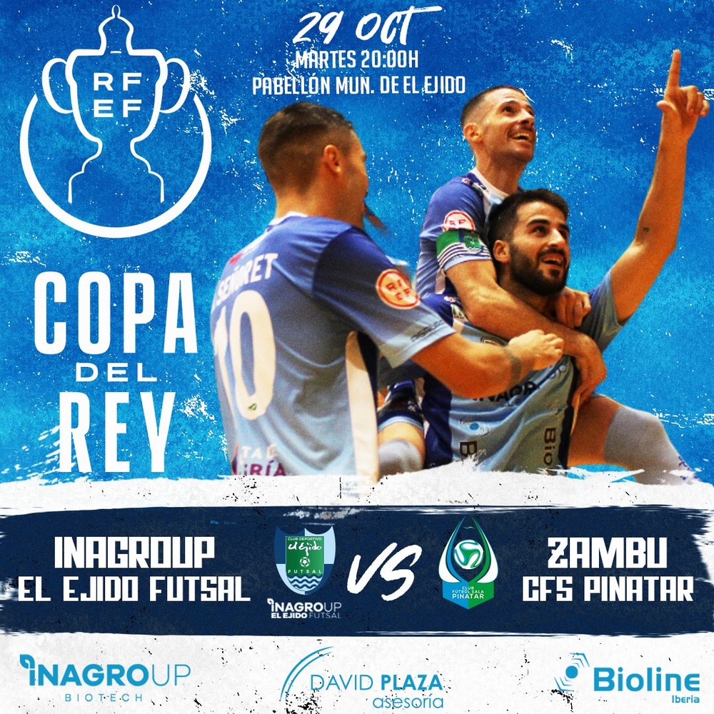 Aplazan a mañana a las 20:00 horas el partido de Copa del Rey de El Ejido FS ante Pinatar
