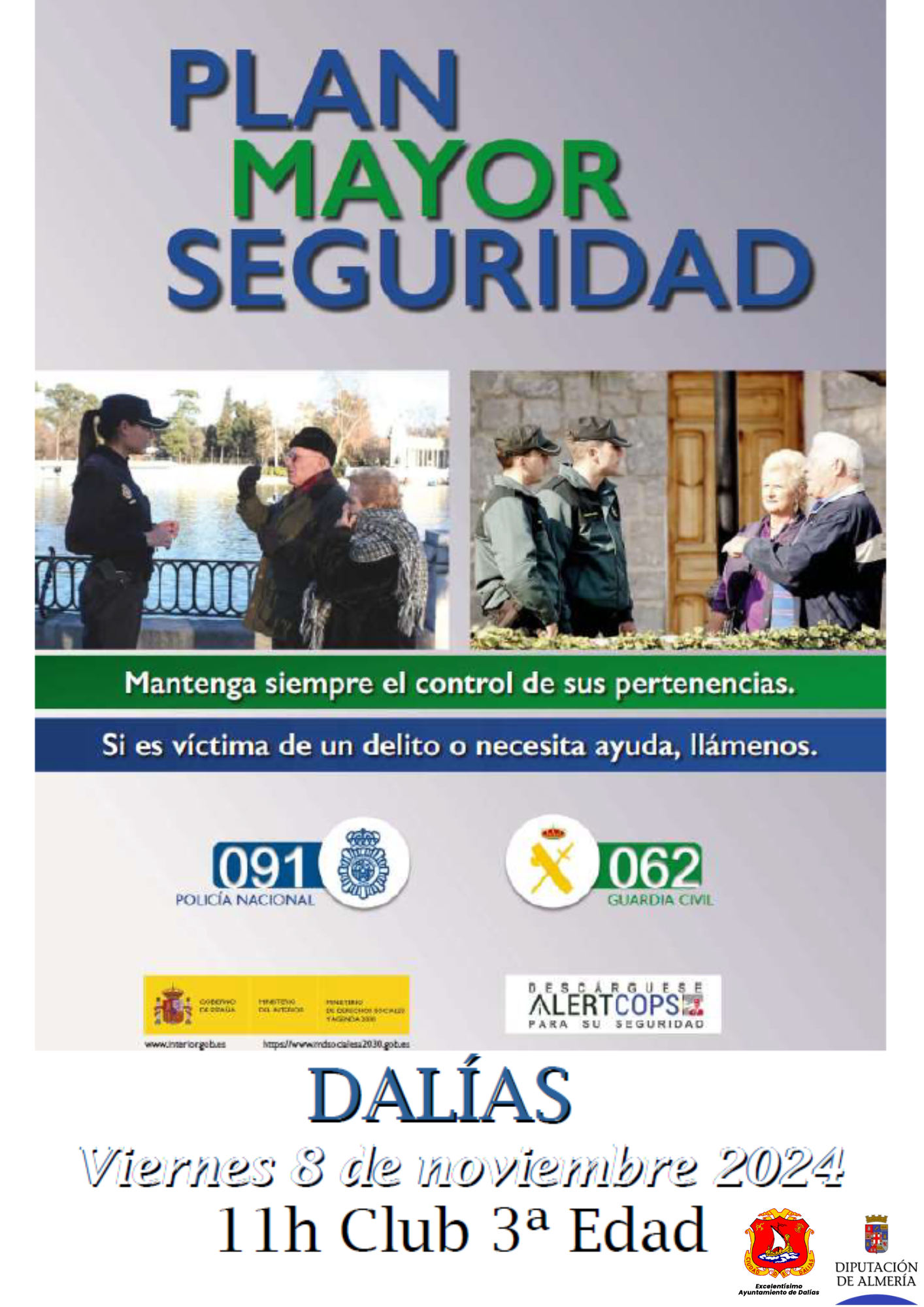 Charla para evitar riesgos y fraudes a las personas mayores de Dalías