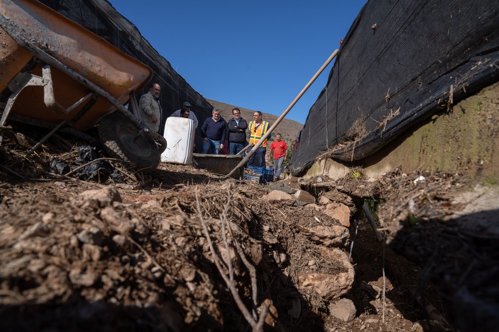 Diputación valora sobre el terreno con alcaldes del Poniente los daños por las lluvias