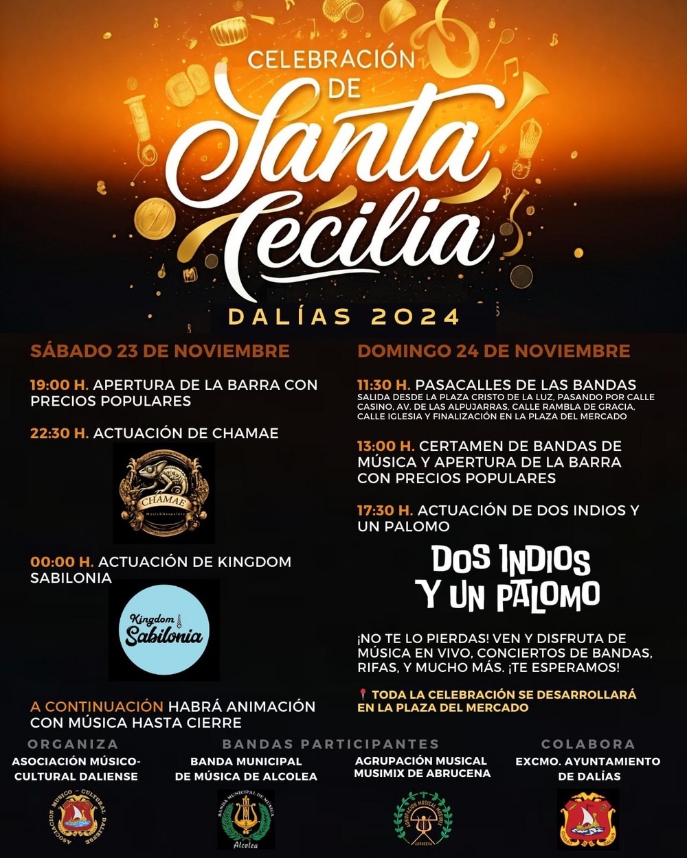 Dalías celebra Santa Cecilia con una amplia programación durante todo el fin de semana
