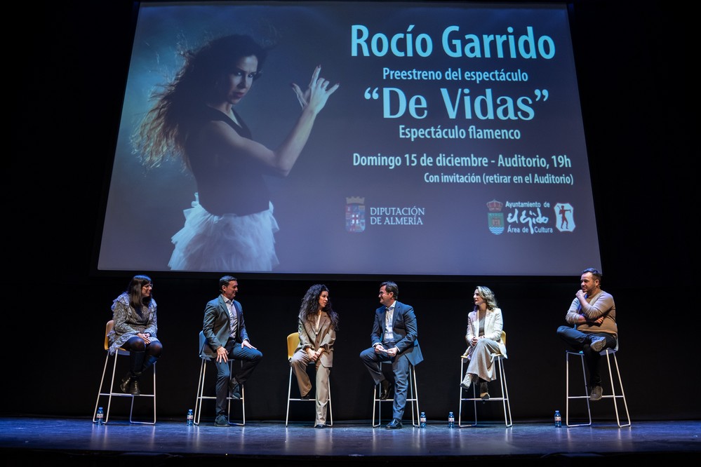 El Ejido será el escenario del preestreno del espectáculo ‘De Vidas’ de la reconocida y popular bailaora Rocío Garrido