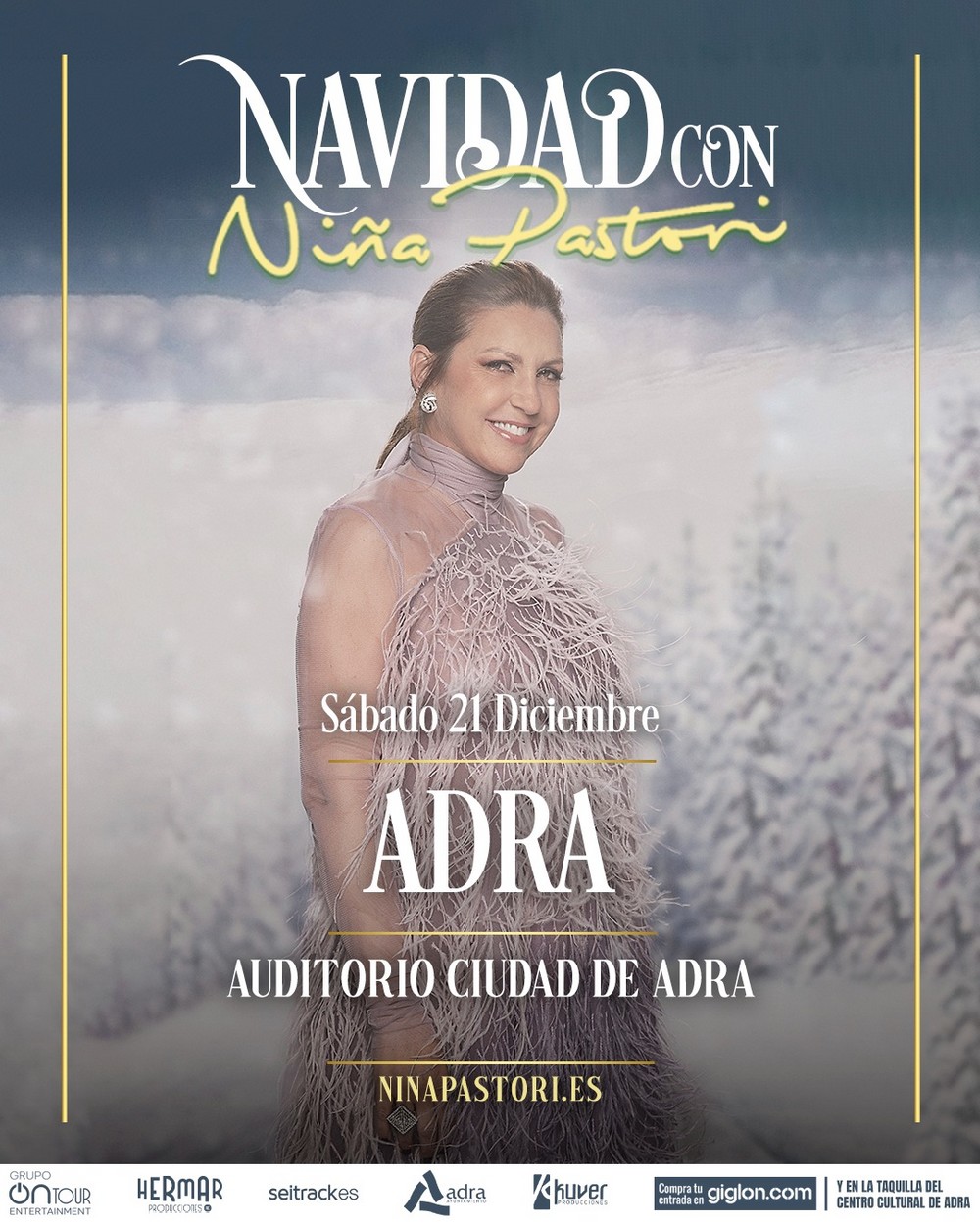 Cita especial este sábado en el Auditorio Ciudad de Adra con el concierto navideño de Niña Pastori
