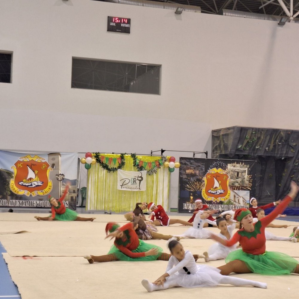 La Gala de Navidad de Gimnasia Rítmica en Dalías cautivó por su alegría y emoción