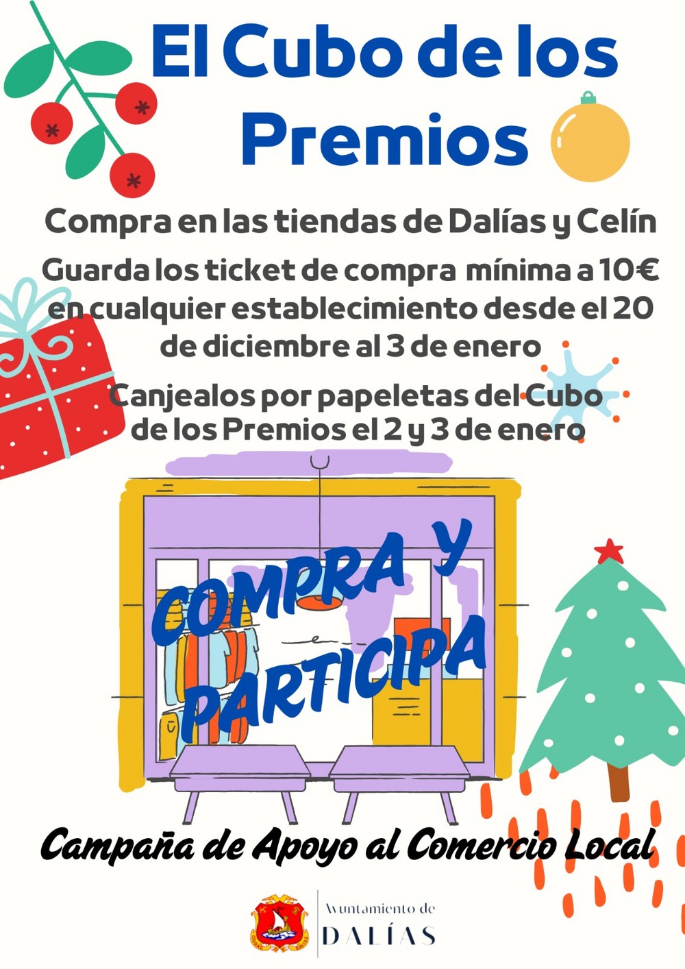 Más de 100 premios en la Campaña de Apoyo al Comercio Local de Dalías
