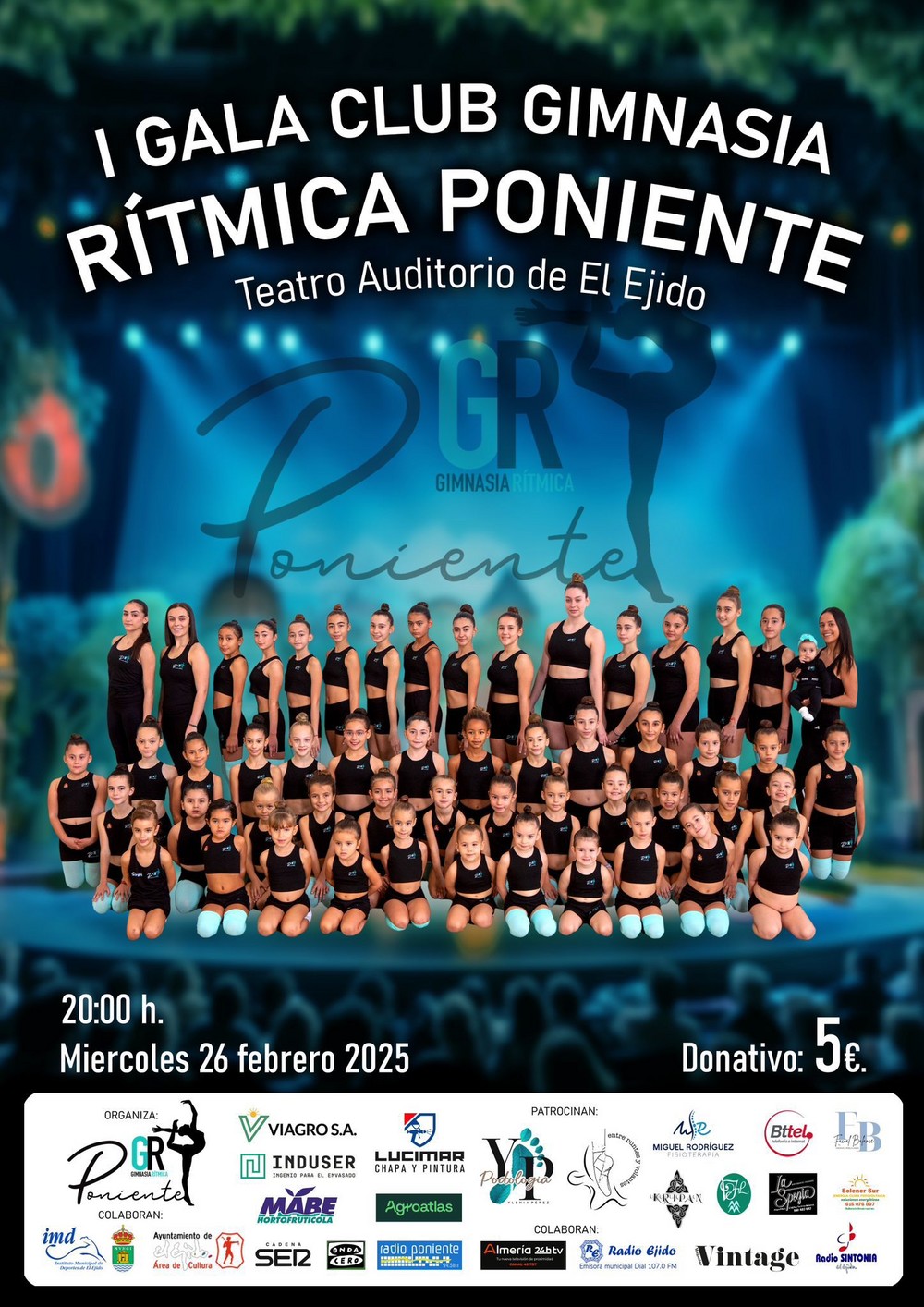 La I Gala del Club de Gimnasia Rítmica Poniente mostrará el talento y la pasión por la rítmica