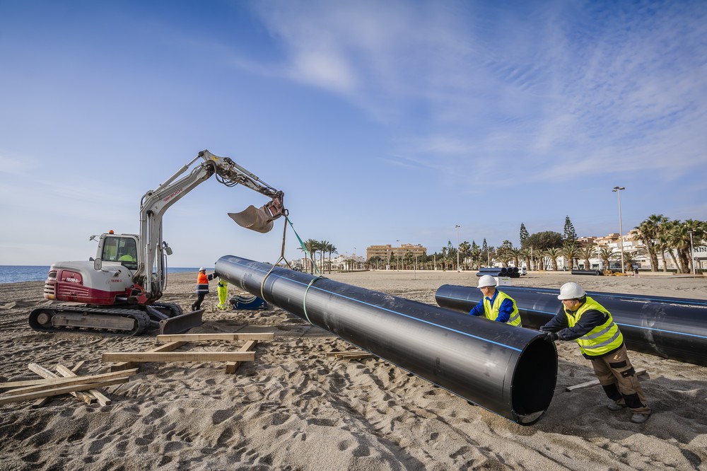 A buen ritmo las obras de la estación de bombeo de aguas pluviales en la Avenida Sudamérica