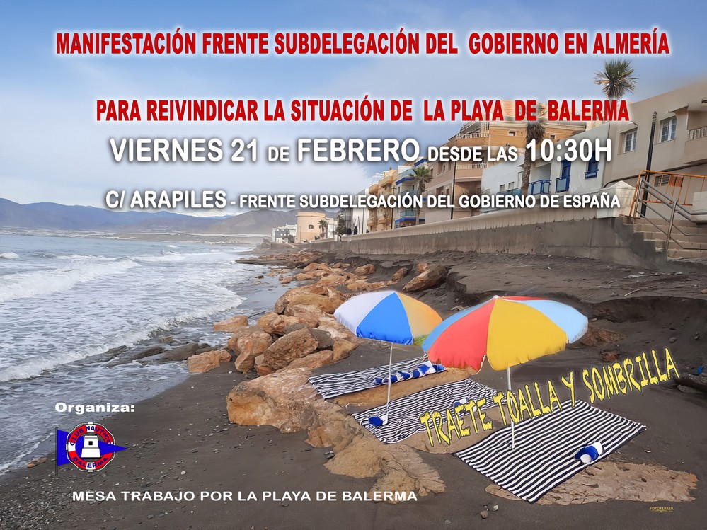 Balerma “no aguanta más engaños e incumplimientos” y se manifestará ante la Subdelegación del Gobierno en Almería