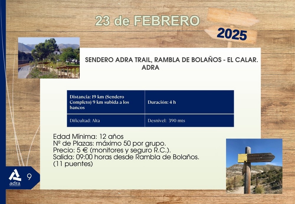  El programa 'Adra en la Senda' hará este domingo el Sendero Adra Trail en la Rambla de Bolaños – El Calar
