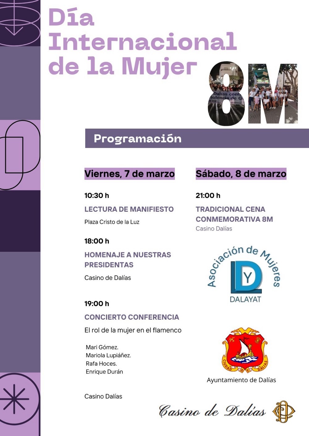 Dalías conmemora el Día Internacional de la Mujer con una amplia programación