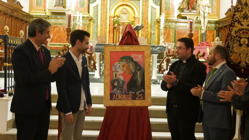 La ciudad de Adra presenta el cartel anunciador de Semana Santa de 2025 con el autor Guillermo Rodríguez García