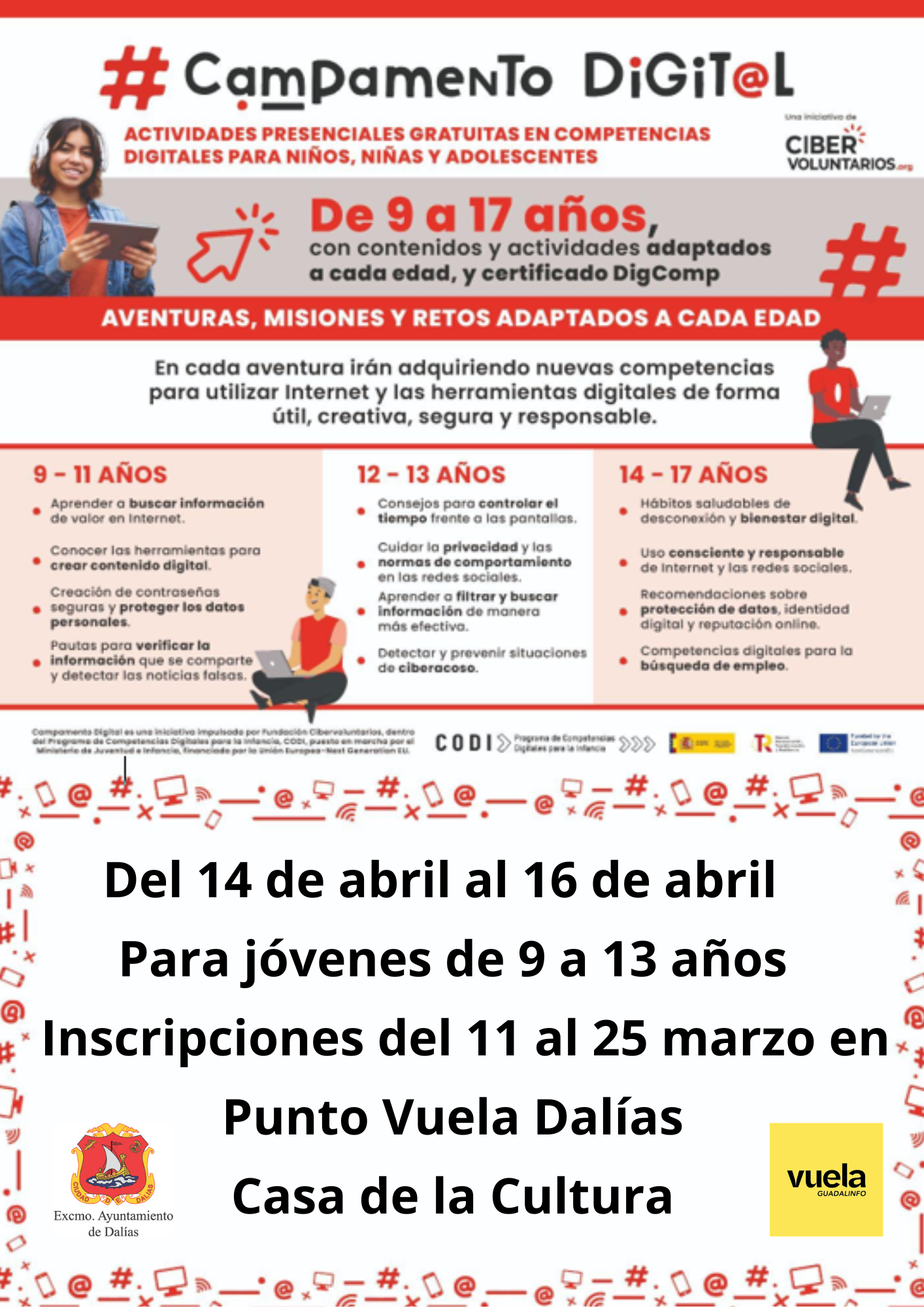 El Ayuntamiento de Dalías volverá a activar el Campamento Digital para jóvenes de entre 9 y 13 años