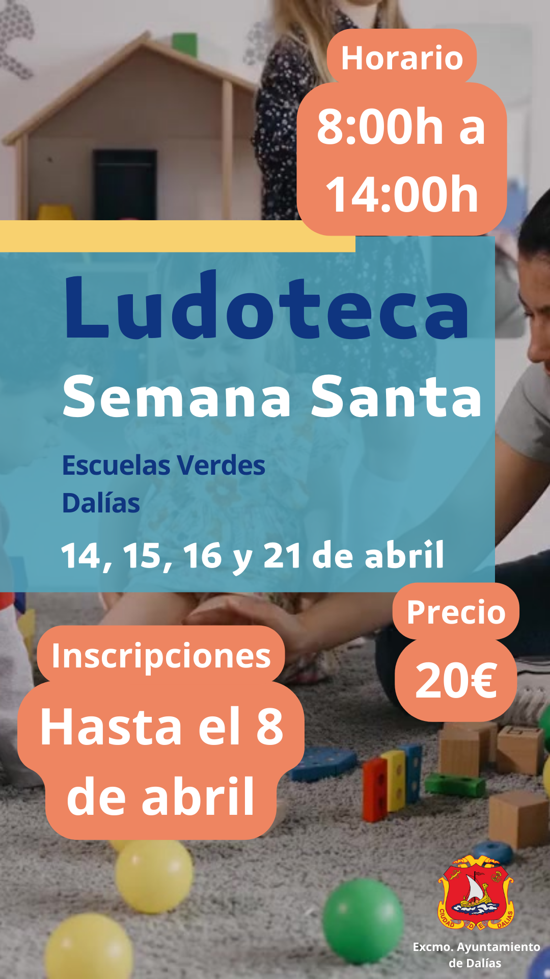 El Ayuntamiento de Dalías activa la Ludoteca de Semana Santa para facilitar la conciliación