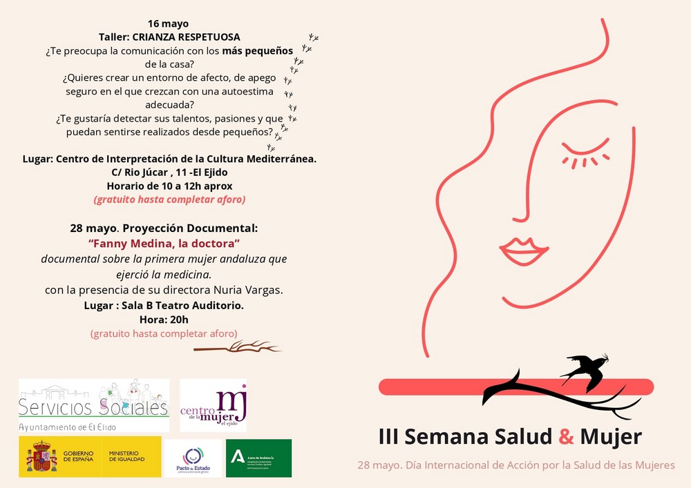 El Ayuntamiento de El Ejido propone más de una decena de actividades en la III Semana Salud y Mujer