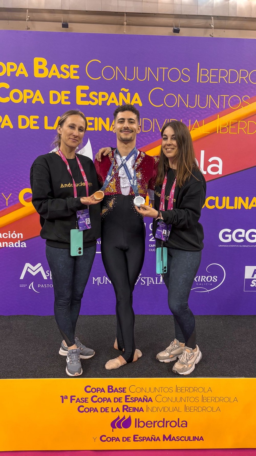 Iván Fernández, del Club Purpurina, plata y bronce en la Copa de España masculina de gimnasia rítmica