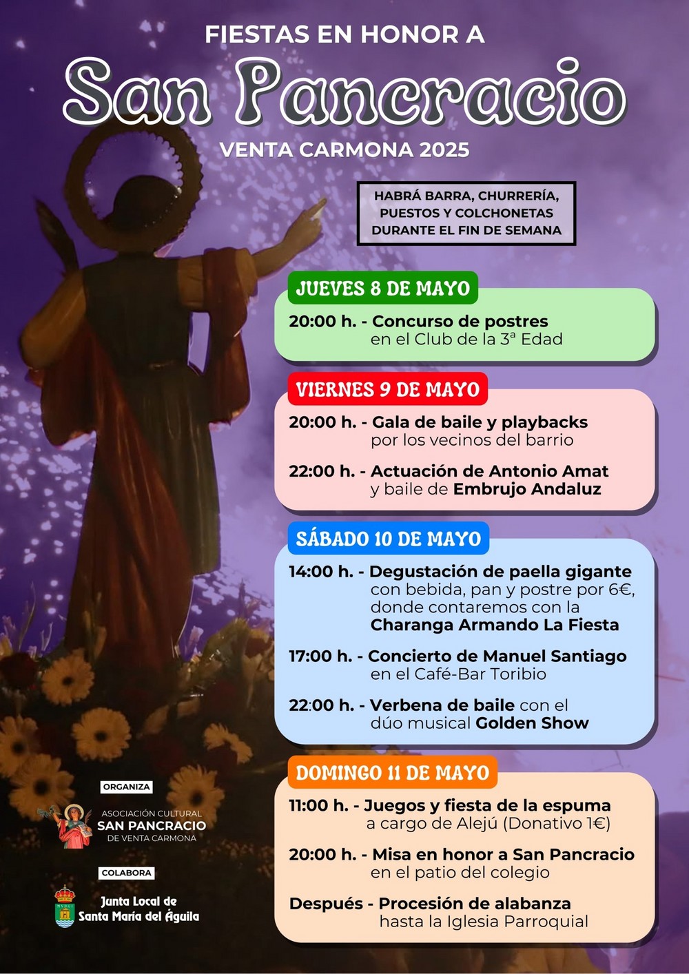 El barrio de Venta Carmona arranca sus fiestas en honor a San Pancracio