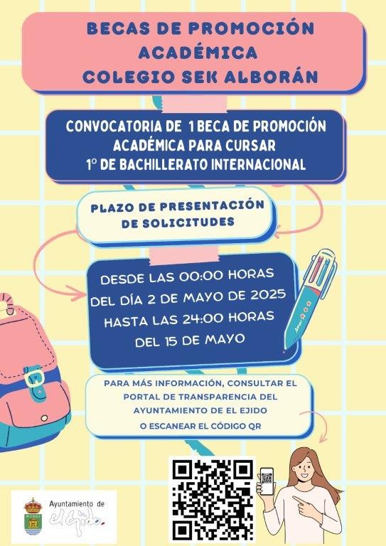 Abierto el período para solicitar la beca de Promoción Académica del Sek Alborán