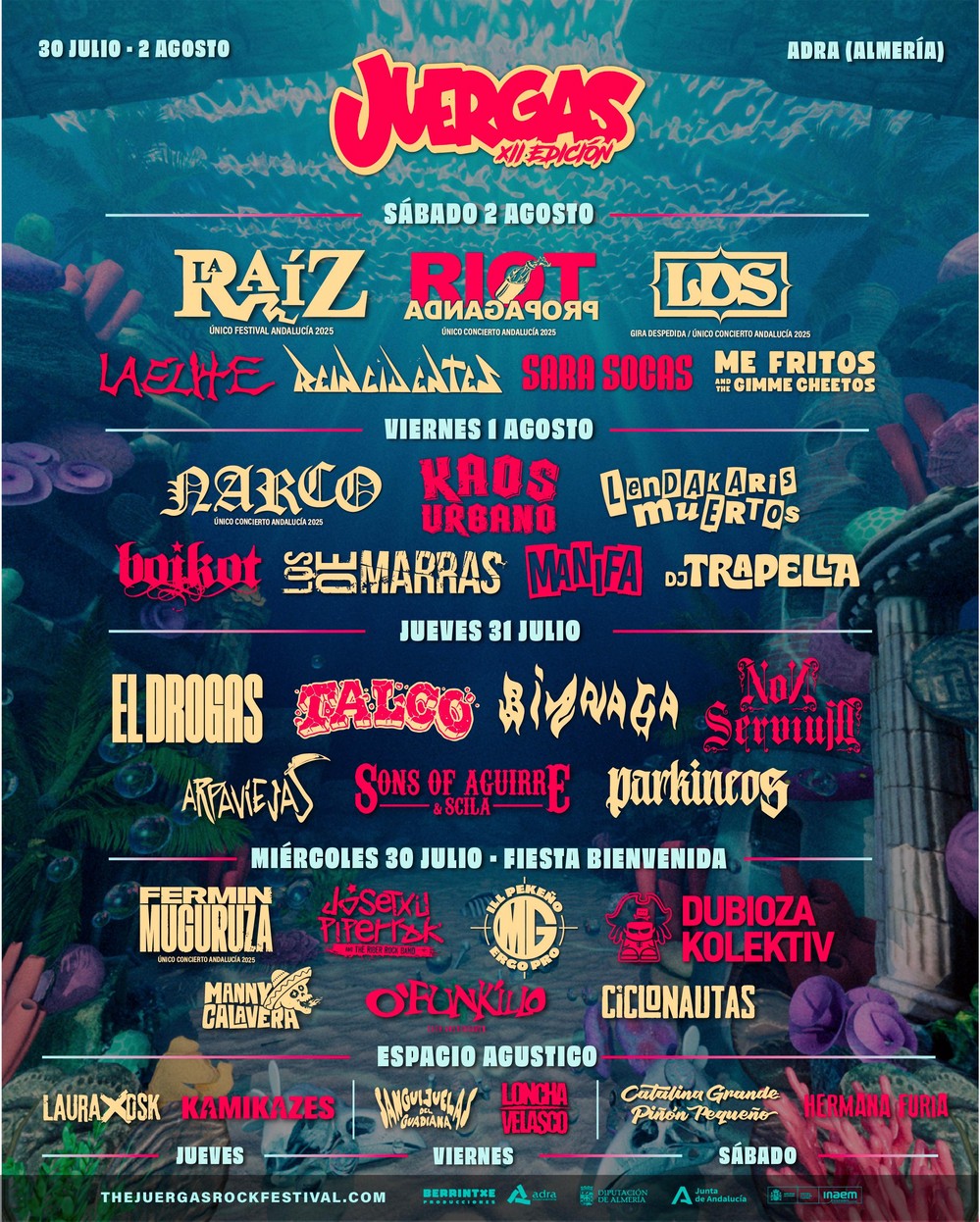 The Juergas Rock desvela su cartel por días con una sorpresa de última hora