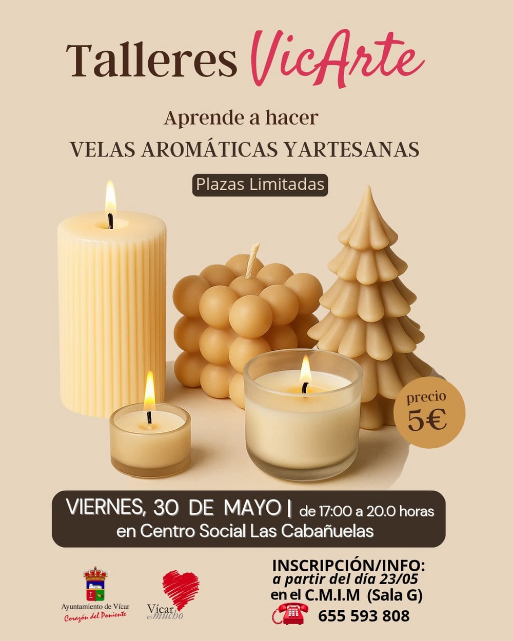 Velas aromáticas y artesanales, la propuesta de VicArte para el mes de mayo