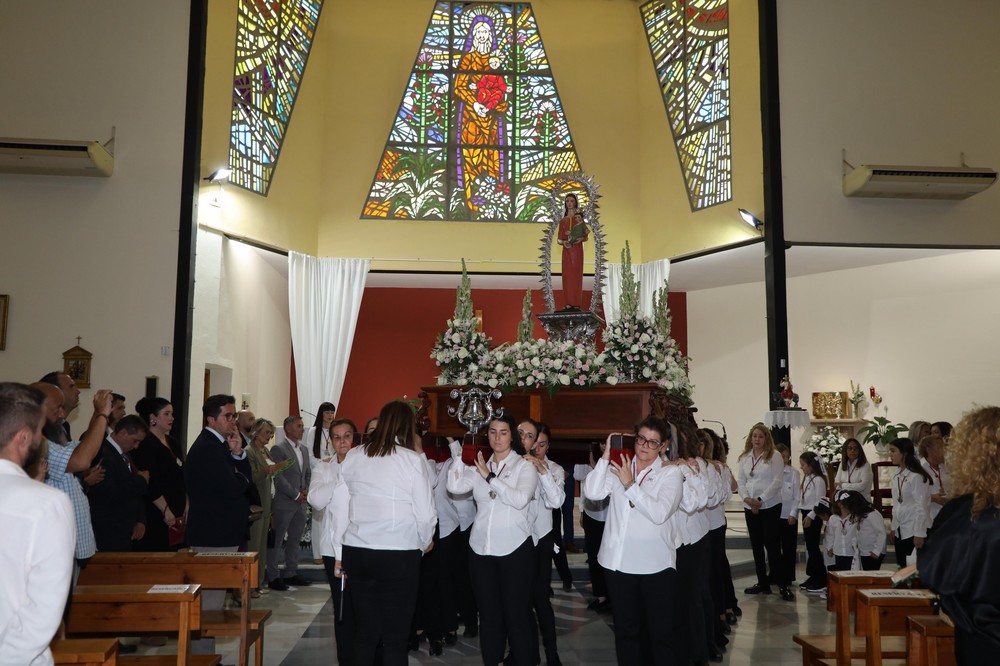 Las fiestas de Santa María del Águila finalizan con la Santa Misa y la procesión de la Virgen María Madre de la Iglesia