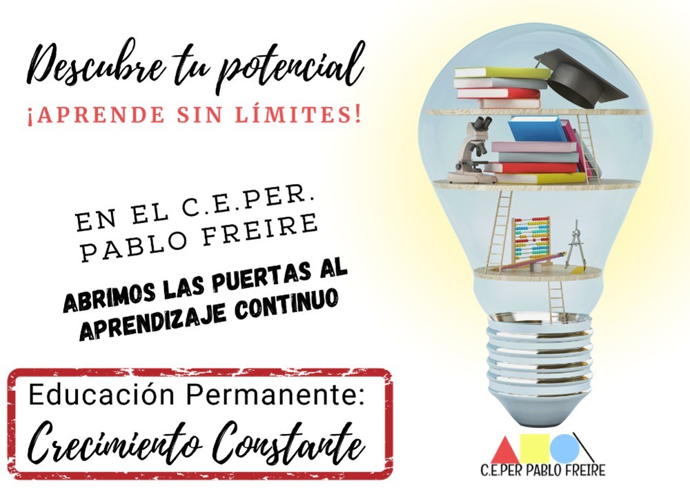 C.E.PER Pablo Freire abre su plazo de matrículas para el curso 25/26