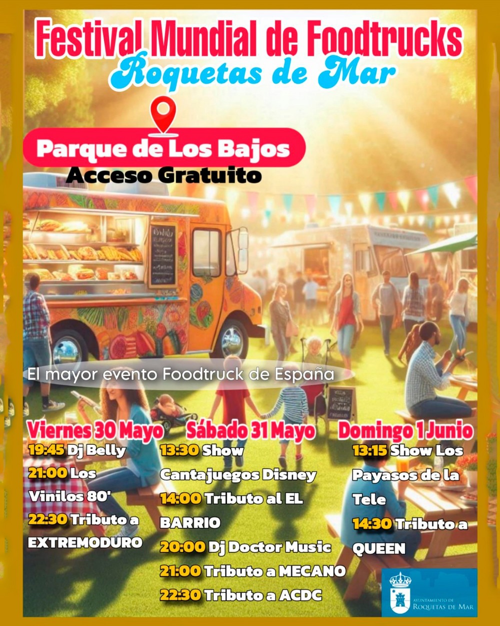 Roquetas de Mar acoge este fin de semana la I edición del “Festival Mundial de Foodtruck”