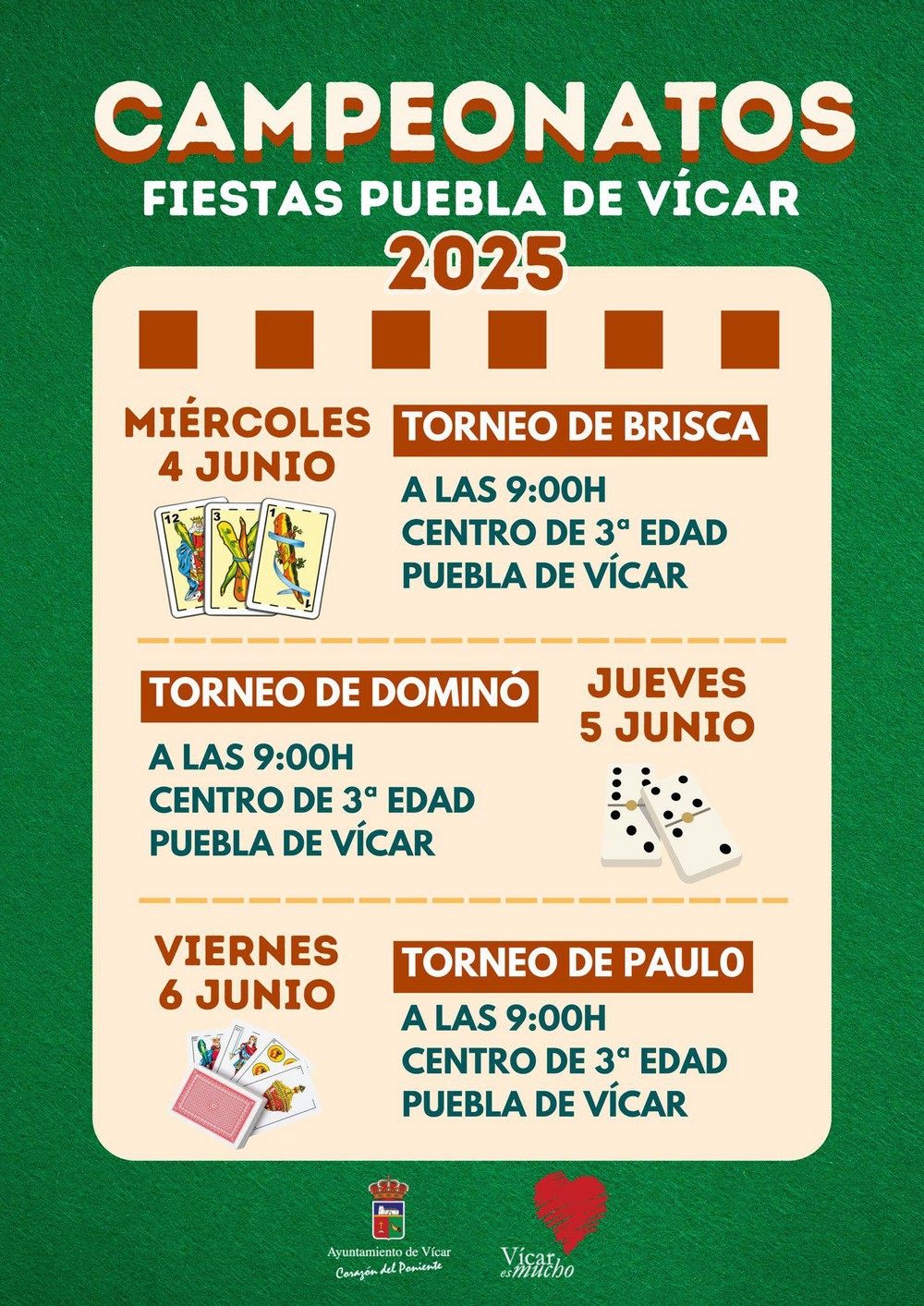 Los mayores de Puebla de Vícar celebran las pre-fiestas con un campeonato de juegos de mesa