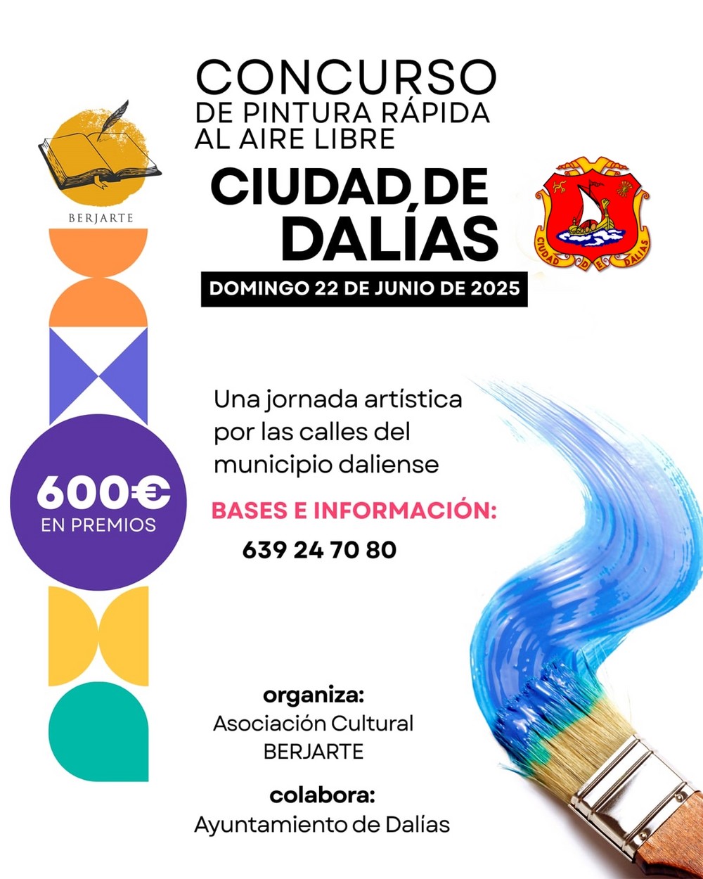 Dalías celebra el I Concurso de Pintura `Ciudad de Dalías´ el 22 de junio