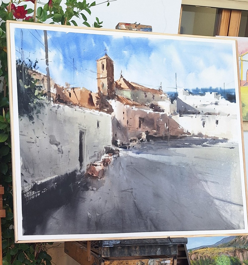 Más de 20 artistas despliegan su creatividad en Dalías durante el I Concurso de Pintura Rápida