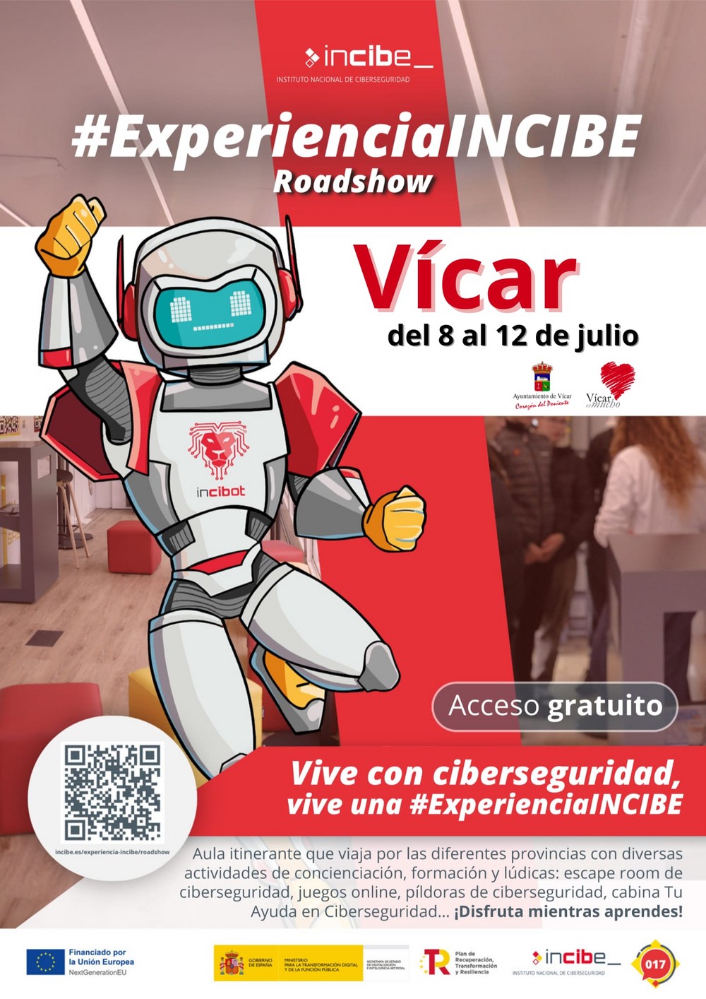 El roadshow de #ExperienciaINCIBE llega a Vícar para capacitar en ciberseguridad a la ciudadanía
