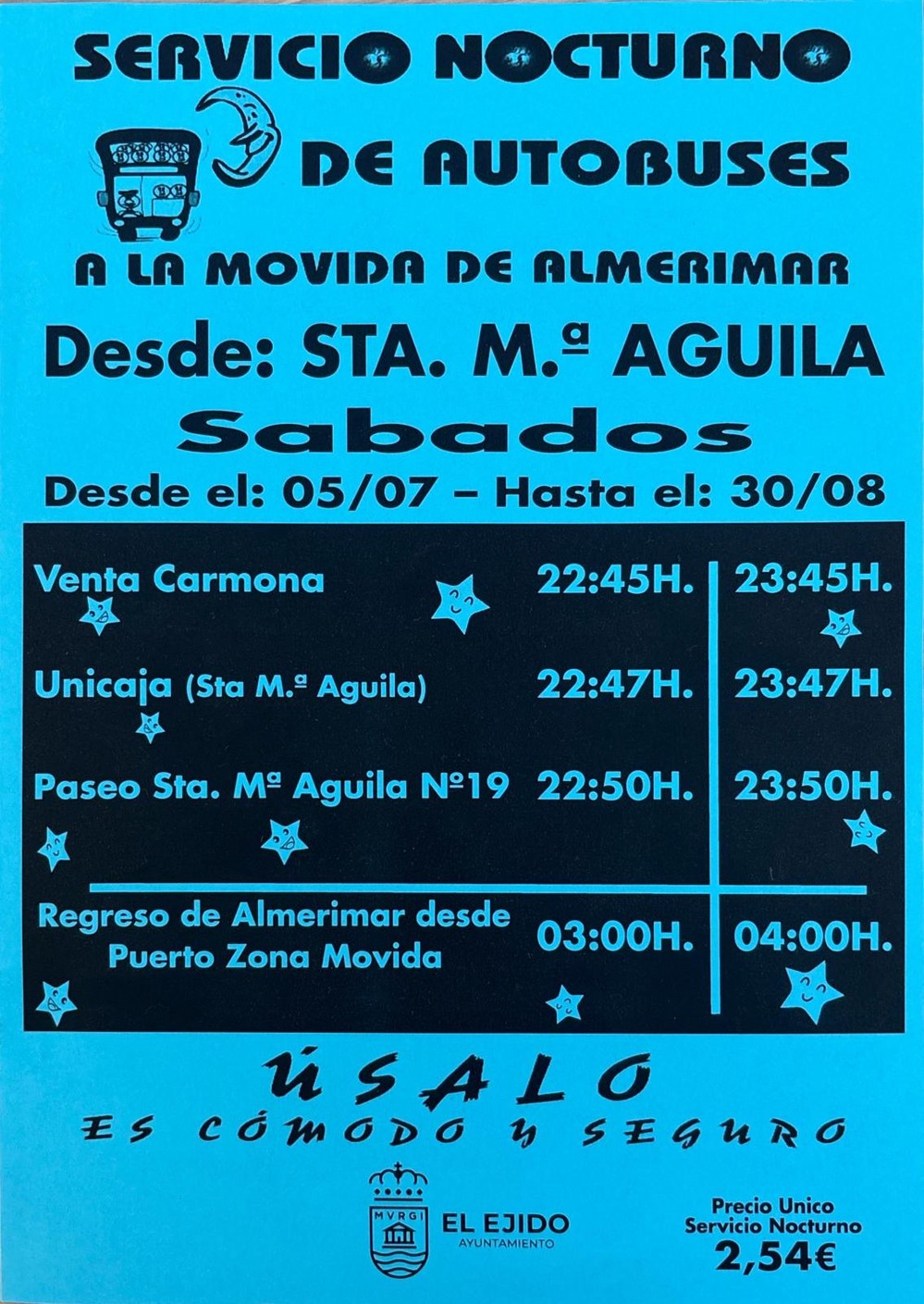El servicio especial de playas y el transporte urbano nocturno, la alternativa al coche también en agosto