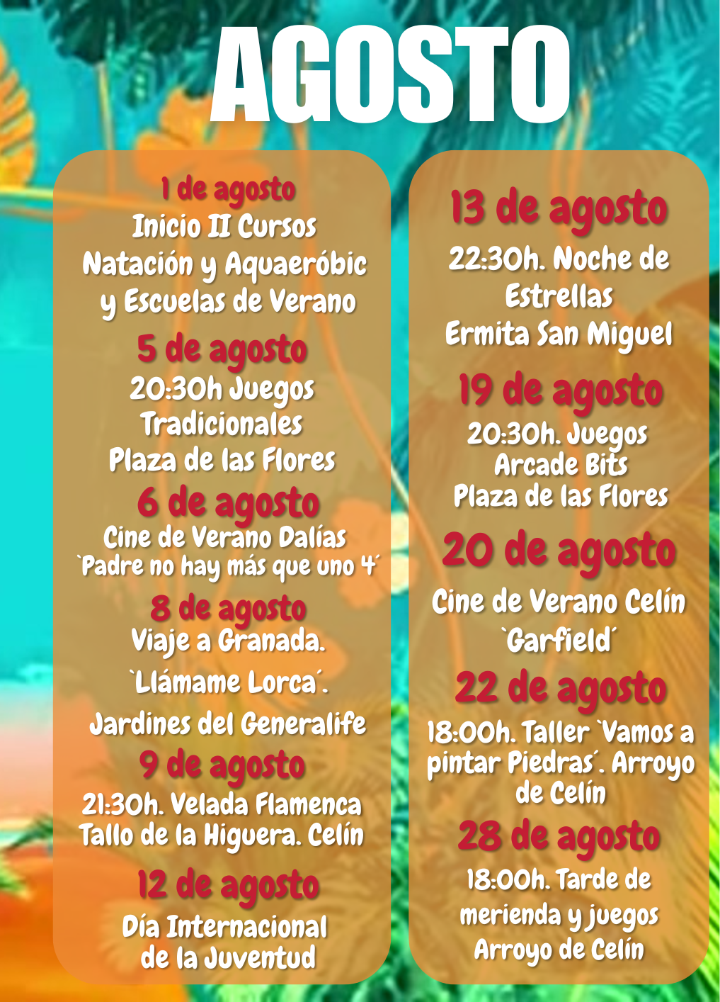 Dalías vivirá un agosto lleno de cultura, ocio y propuestas para todas las edades