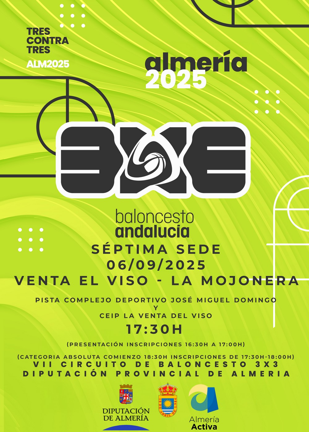 El VII circuito provincial 3x3 “Costa de Almería” llega a La Venta Del Viso en su última parada el 6 de septiembre de 2025