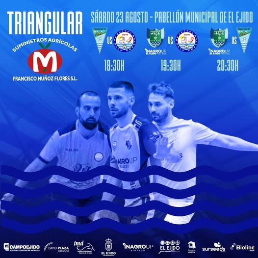 El fútbol sala vuelve al Pabellón de El Ejido este 23 de agosto con un torneo triangular
