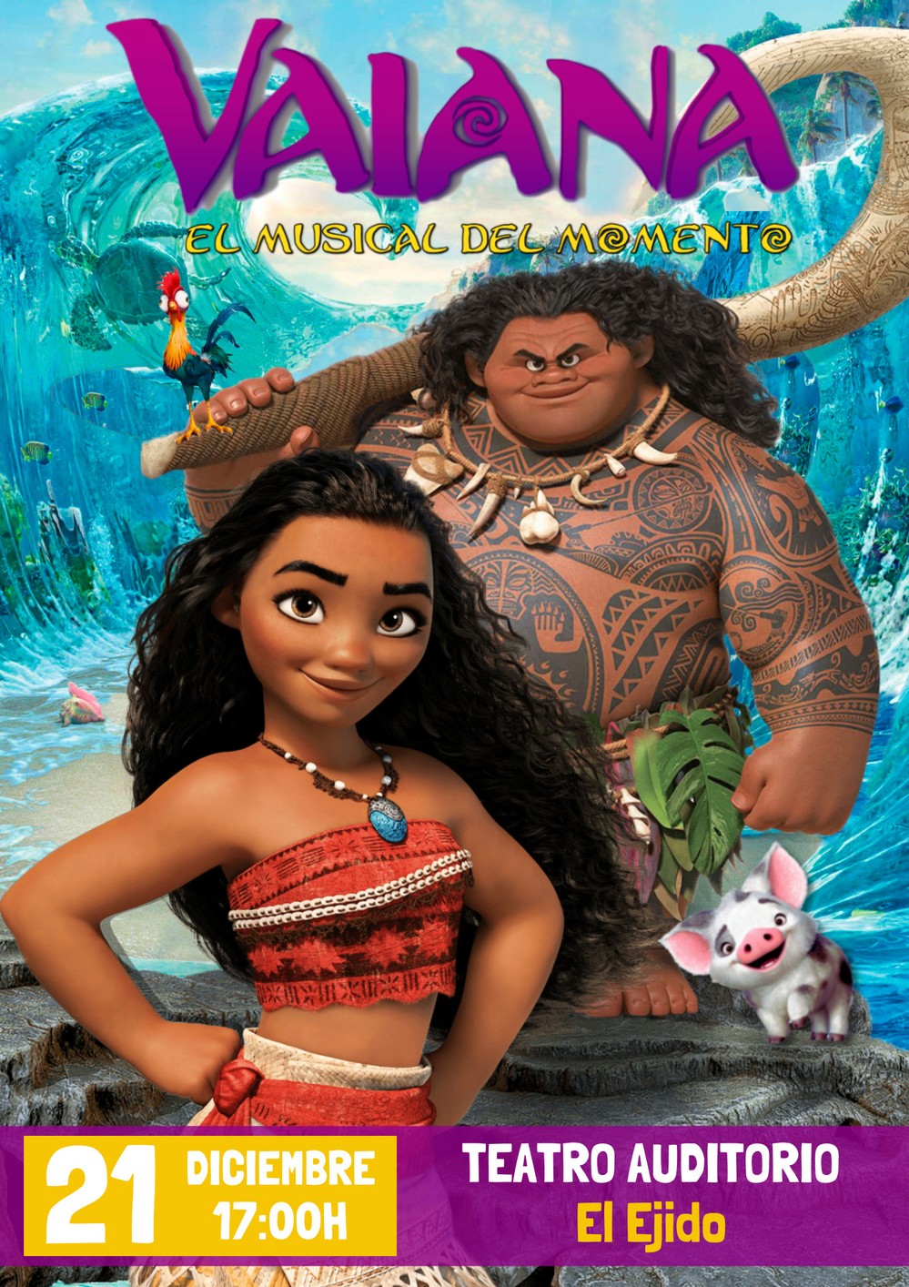 El Ejido se prepara para disfrutar de una emocionante aventura familiar con ‘Vaiana-El Musical del Momento’