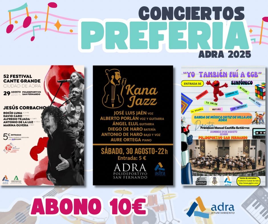 El verano cultural de Adra se despide este fin de semana y da paso a la ‘preferia’